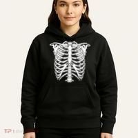 Skeleton Rib Cage Skull Chest Hoodie thumb 5