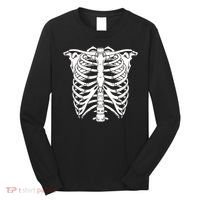 Skeleton Rib Cage Skull Chest Long Sleeve Shirt thumb 0