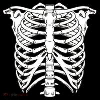 Skeleton Rib Cage Skull Chest Long Sleeve Shirt thumb 2