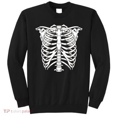 Skeleton Rib Cage Skull Chest Sweatshirt
