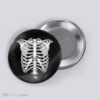 Skeleton Rib Cage Skull Chest Button thumb 0