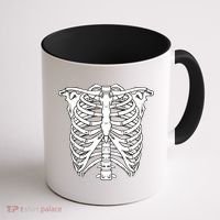 Skeleton Rib Cage Skull Chest Coffee Mug thumb 1