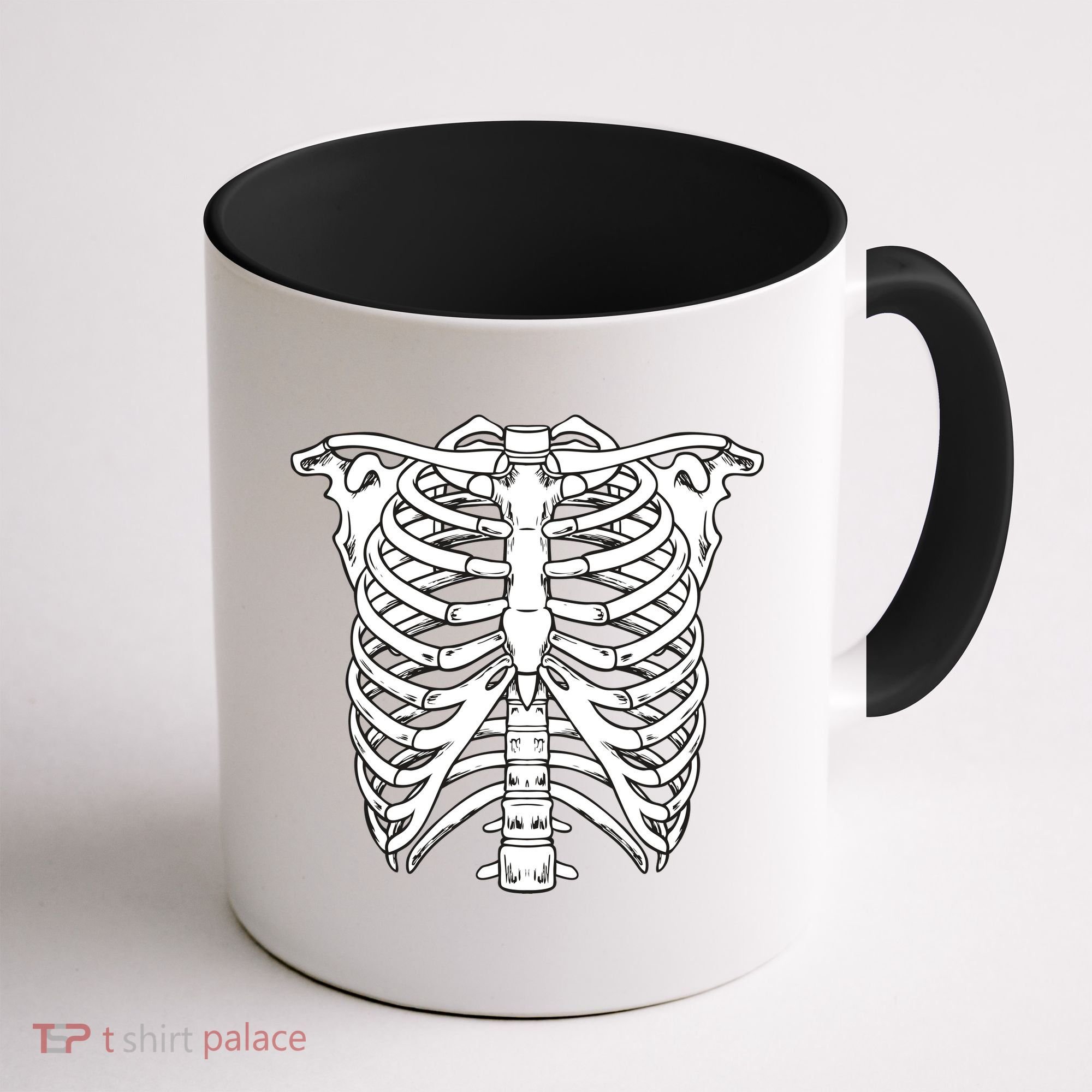Skeleton Rib Cage Skull Chest Coffee Mug