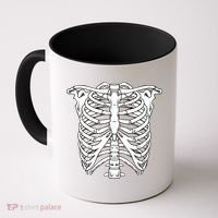 Skeleton Rib Cage Skull Chest Coffee Mug thumb 0