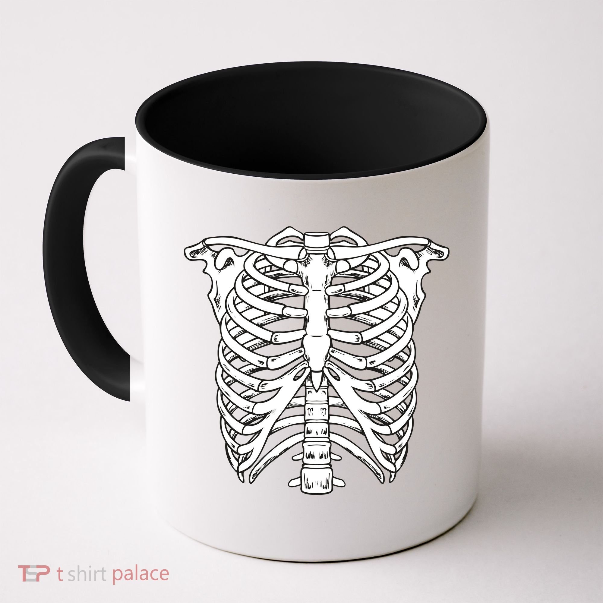 Skeleton Rib Cage Skull Chest Coffee Mug