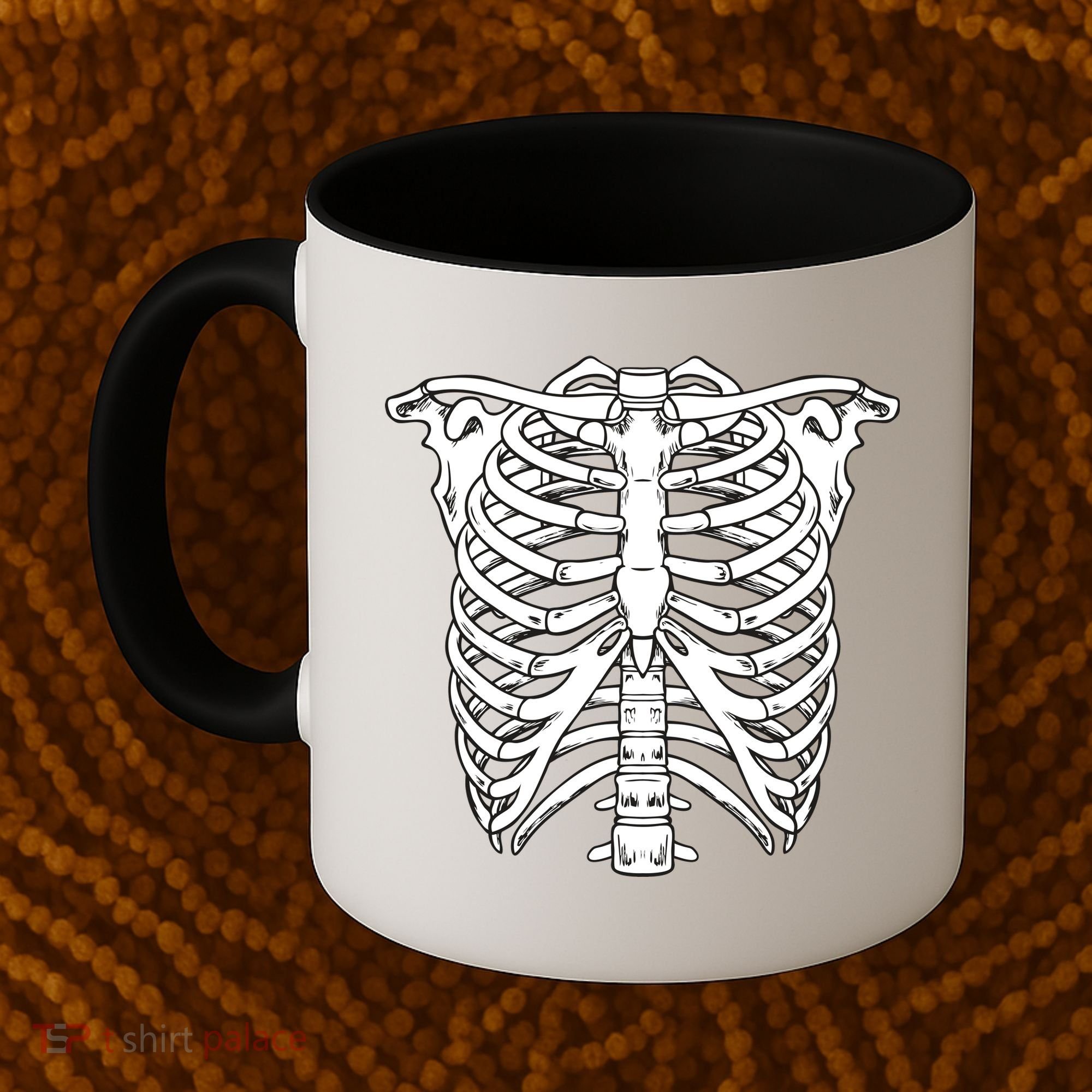 Skeleton Rib Cage Skull Chest Coffee Mug