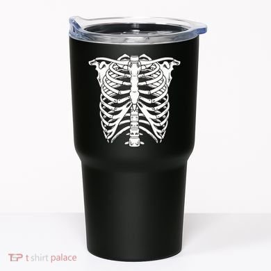 Skeleton Rib Cage Skull Chest Tumbler