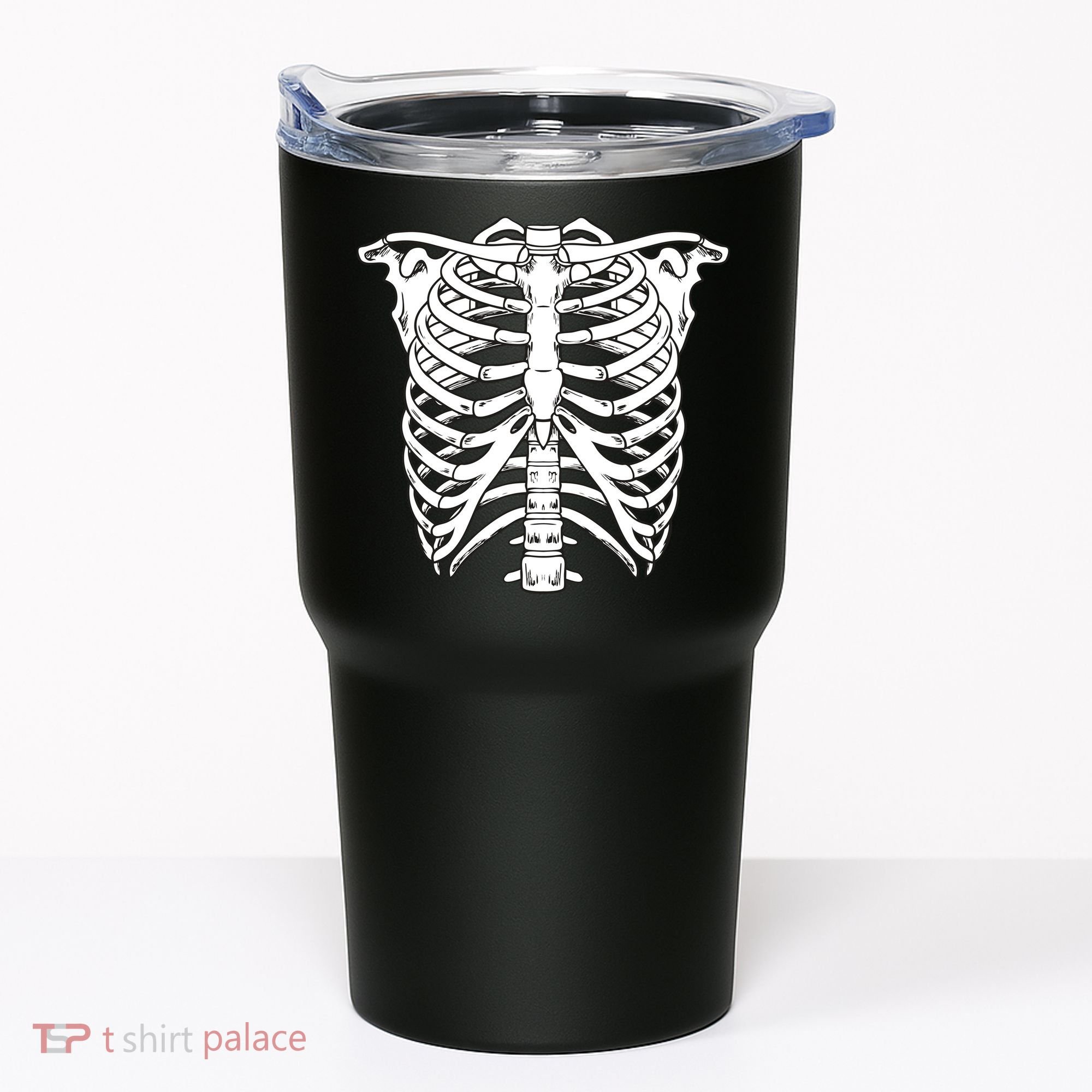 Skeleton Rib Cage Skull Chest Tumbler
