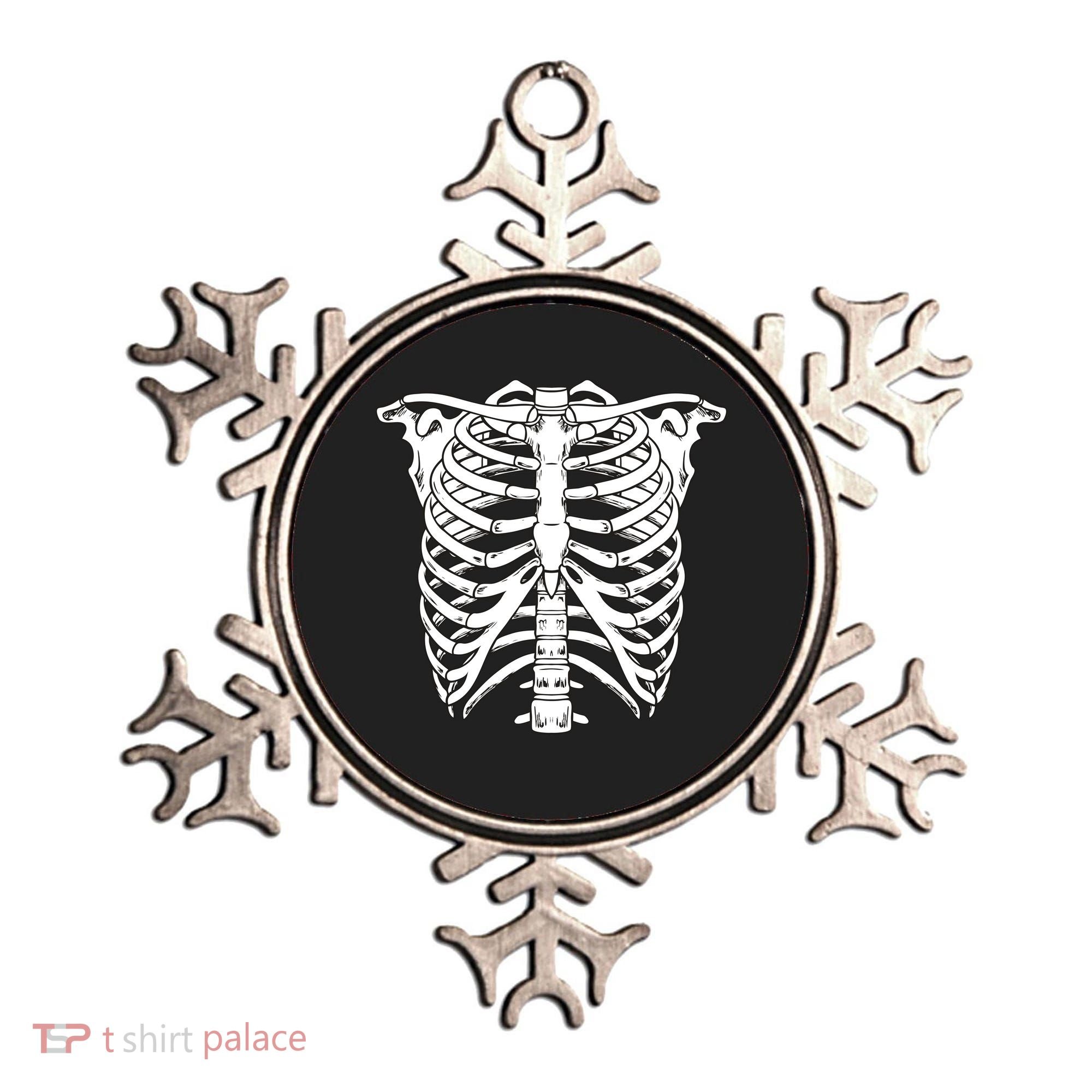 Skeleton Rib Cage Skull Chest Ornament