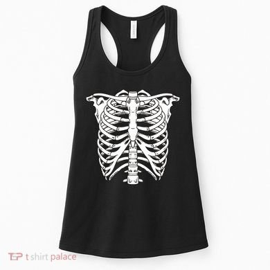 Skeleton Rib Cage Skull Chest Women's Tank Top