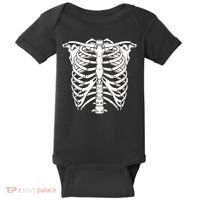 Skeleton Rib Cage Skull Chest Baby Bodysuit thumb 0