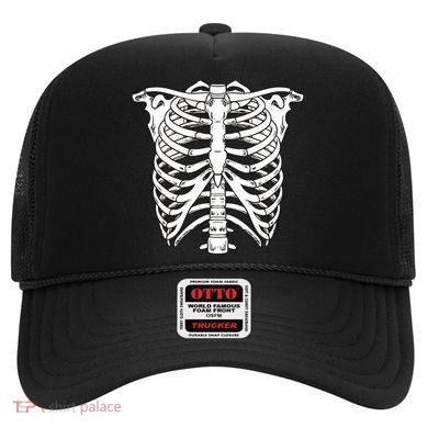 Skeleton Rib Cage Skull Chest Hat