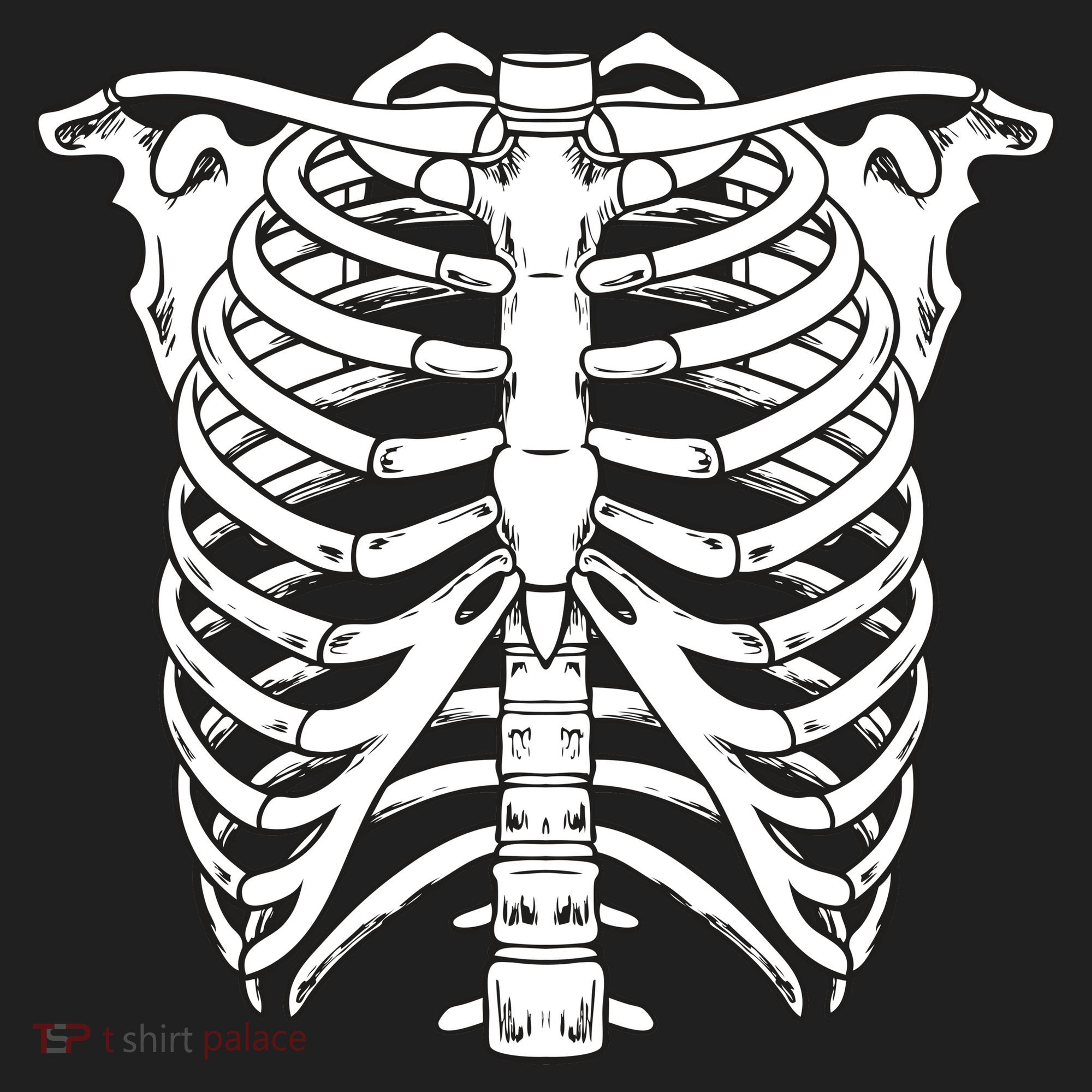 Skeleton Rib Cage Skull Chest Hat