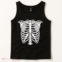 Skeleton Rib Cage Skull Chest Tank Top thumb 2