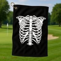 Skeleton Rib Cage Skull Chest Golf Towel thumb 1