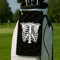 Skeleton Rib Cage Skull Chest Golf Towel thumb 2
