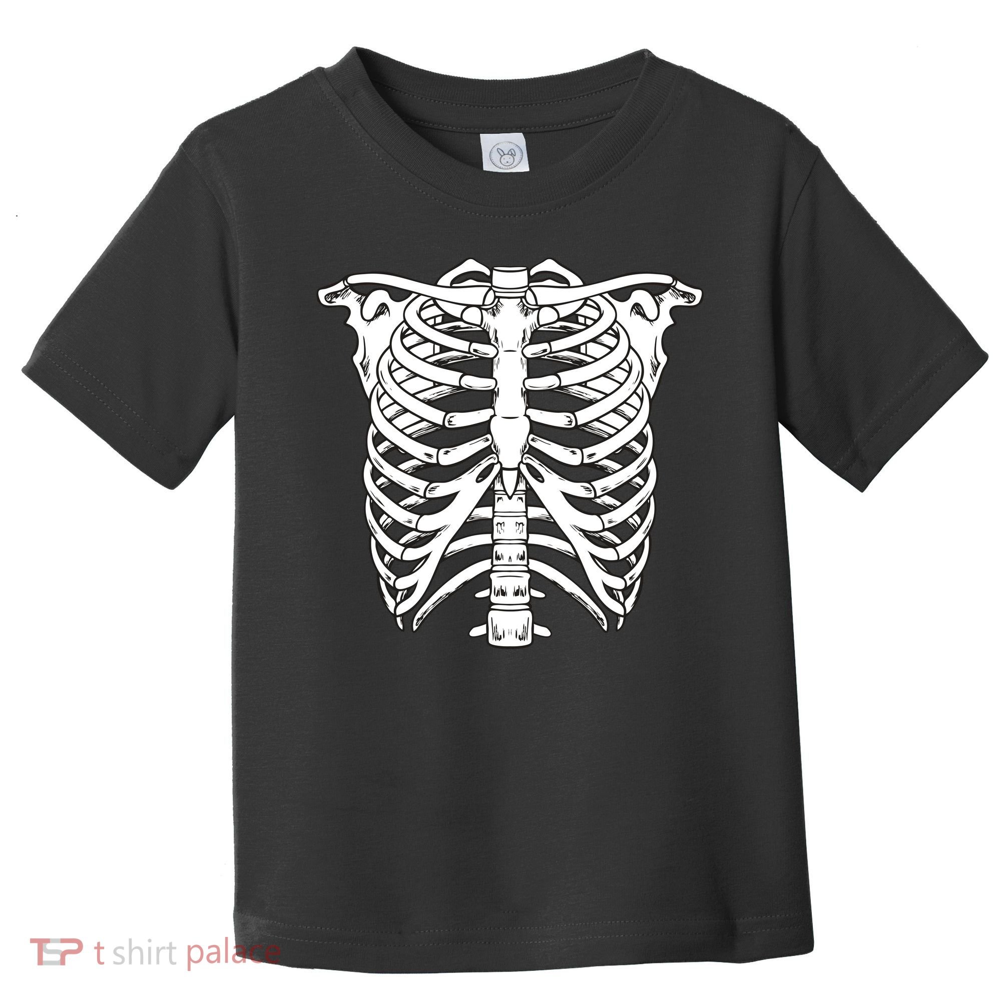 Skeleton Rib Cage Skull Chest Toddler T-Shirt