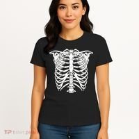 Skeleton Rib Cage Skull Chest Women's T-Shirt thumb 4