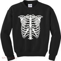 Skeleton Rib Cage Skull Chest Kids Sweatshirt thumb 0