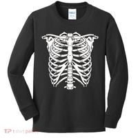 Skeleton Rib Cage Skull Chest Kids Long Sleeve Shirt thumb 0