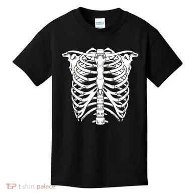 Skeleton Rib Cage Skull Chest Kids T-Shirt