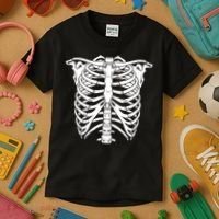 Skeleton Rib Cage Skull Chest Kids T-Shirt thumb 3