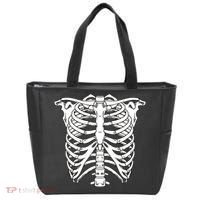 Skeleton Rib Cage Skull Chest Tote Bag thumb 0