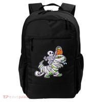 Skeleton Riding T-Rex Halloween Backpack thumb 0