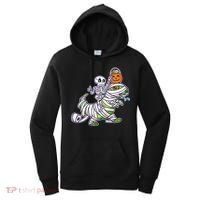 Skeleton Riding T-Rex Halloween Women's Hoodie thumb 0