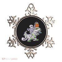 Skeleton Riding T-Rex Halloween Ornament thumb 0