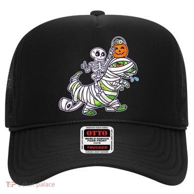 Skeleton Riding T-Rex Halloween Hat