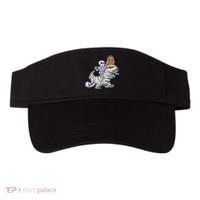 Skeleton Riding T-Rex Halloween Visor thumb 0