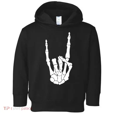 Skeleton Rocks Toddler Hoodie