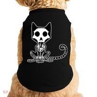 Skeleton X-Ray Cat Day Of The Dead Doggie Tank thumb 0