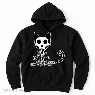 Skeleton X-Ray Cat Day Of The Dead Hoodie