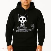 Skeleton X-Ray Cat Day Of The Dead Hoodie thumb 2