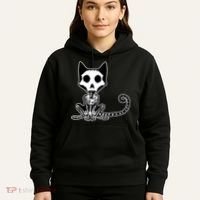 Skeleton X-Ray Cat Day Of The Dead Hoodie thumb 5