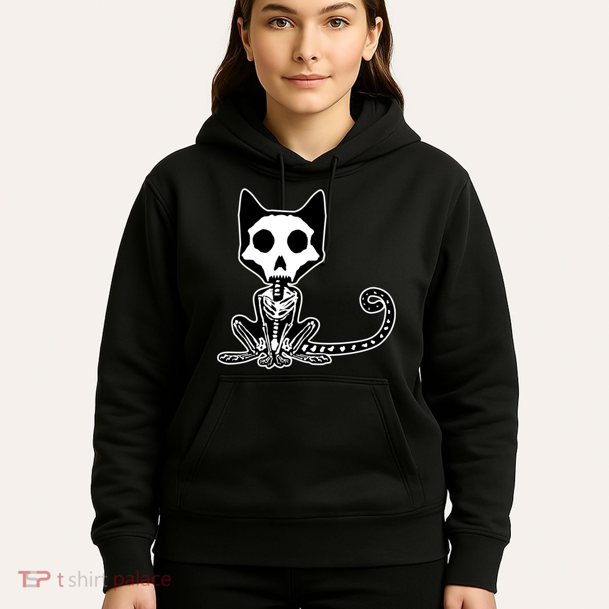 Skeleton X-Ray Cat Day Of The Dead Hoodie