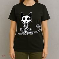 Skeleton X-Ray Cat Day Of The Dead T-Shirt thumb 4