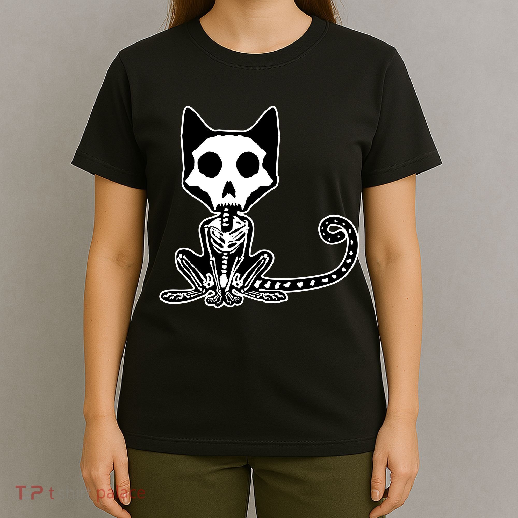 Skeleton X-Ray Cat Day Of The Dead T-Shirt