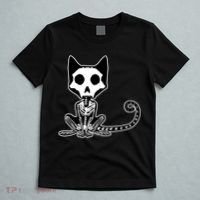 Skeleton X-Ray Cat Day Of The Dead T-Shirt thumb 5