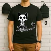 Skeleton X-Ray Cat Day Of The Dead T-Shirt thumb 6