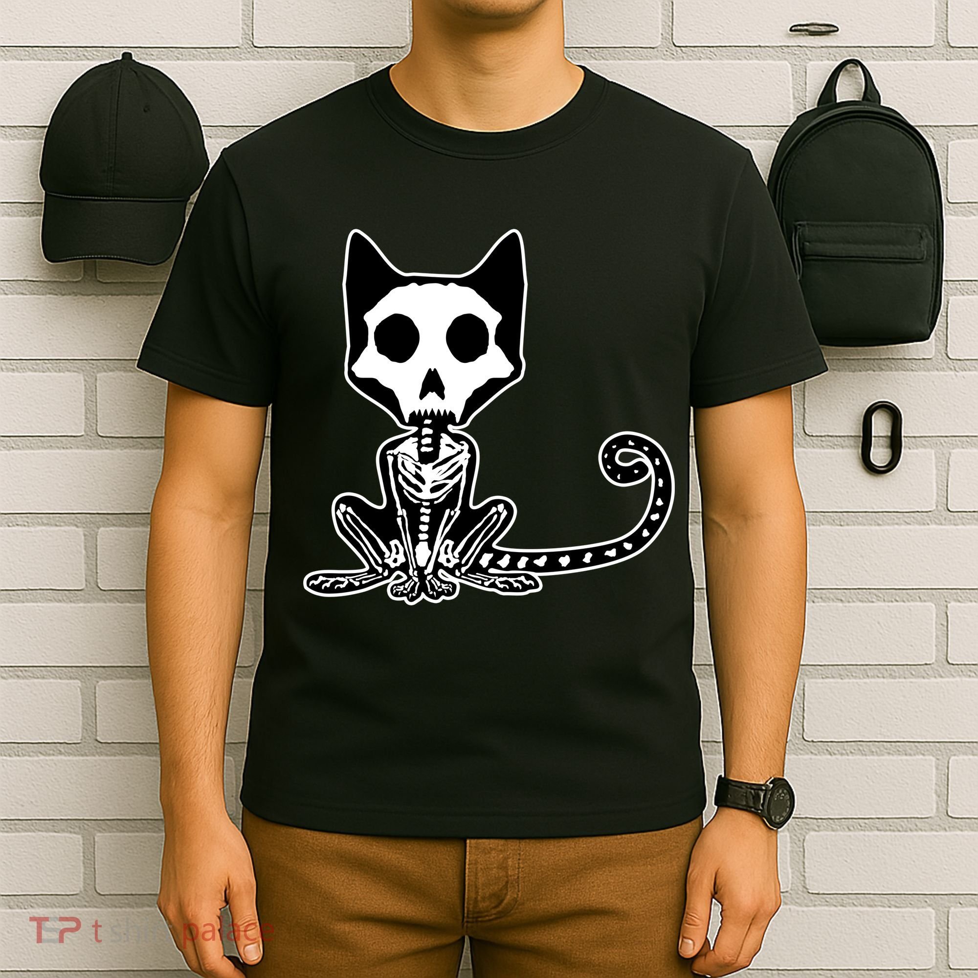Skeleton X-Ray Cat Day Of The Dead T-Shirt
