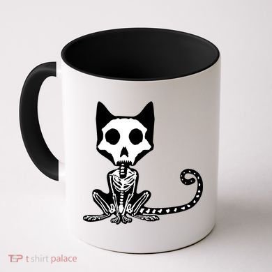 Skeleton X-Ray Cat Day Of The Dead Coffee Mug