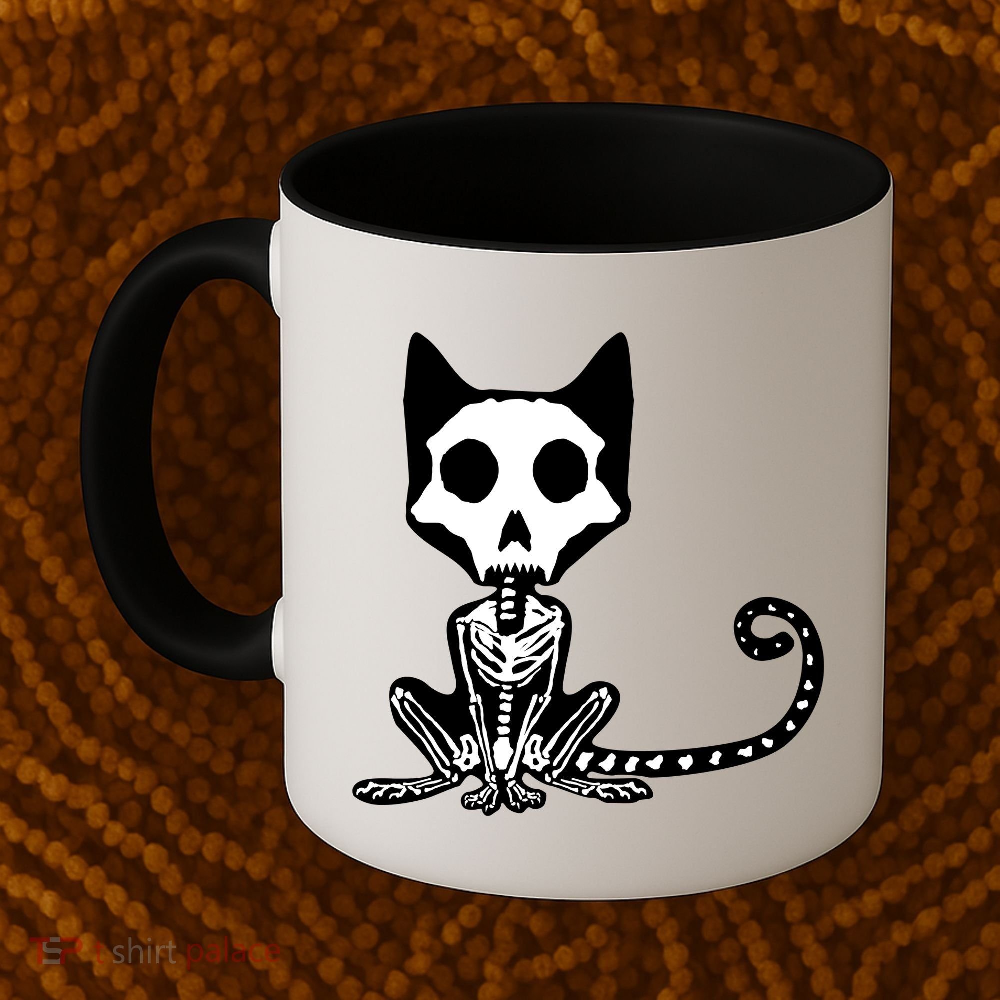 Skeleton X-Ray Cat Day Of The Dead Coffee Mug