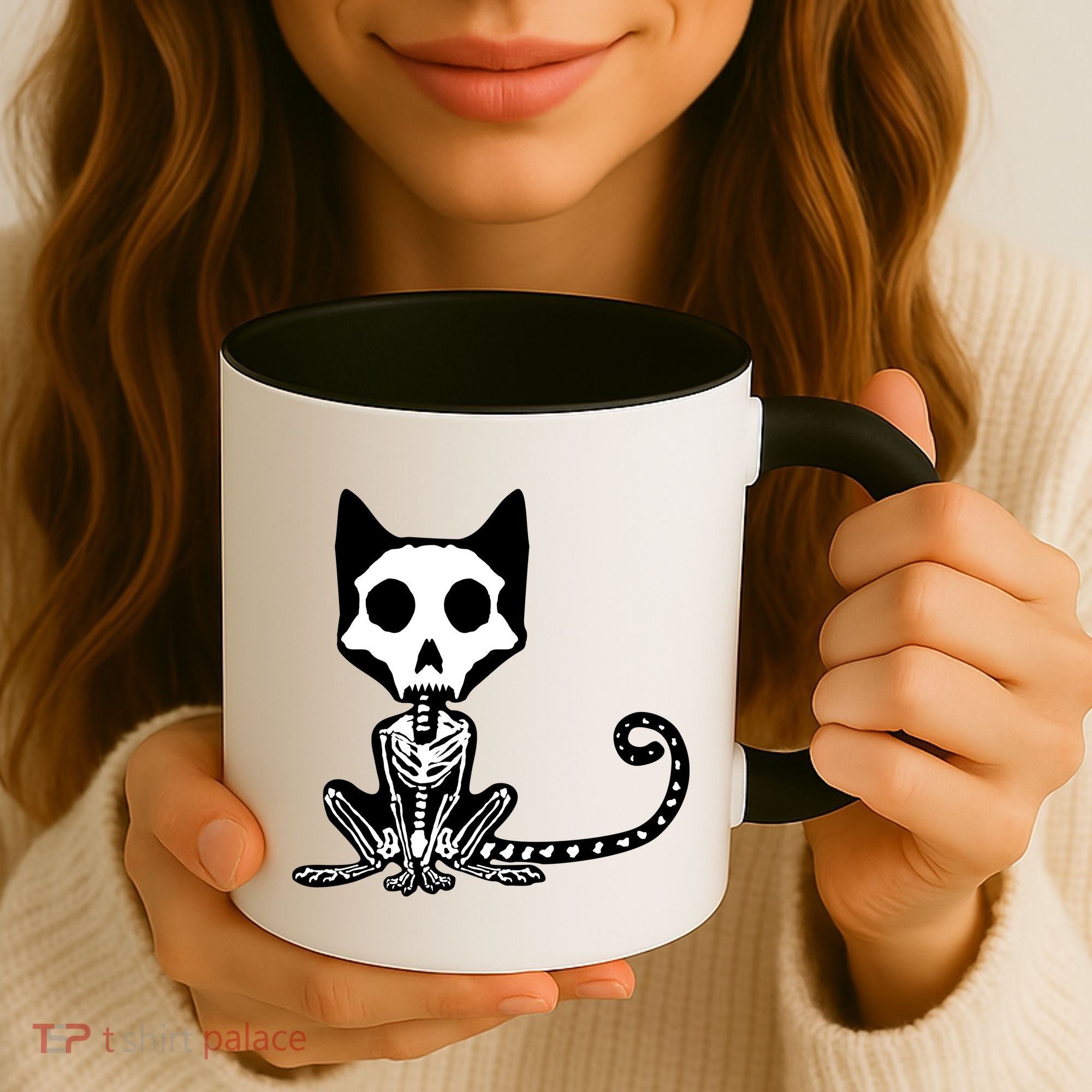 Skeleton X-Ray Cat Day Of The Dead Coffee Mug