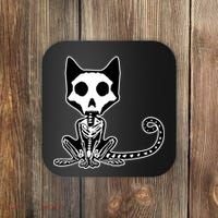 Skeleton X-Ray Cat Day Of The Dead Coaster thumb 0