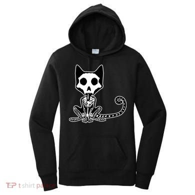 Skeleton X-Ray Cat Day Of The Dead Women's Hoodie