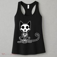 Skeleton X-Ray Cat Day Of The Dead Women's Tank Top thumb 3