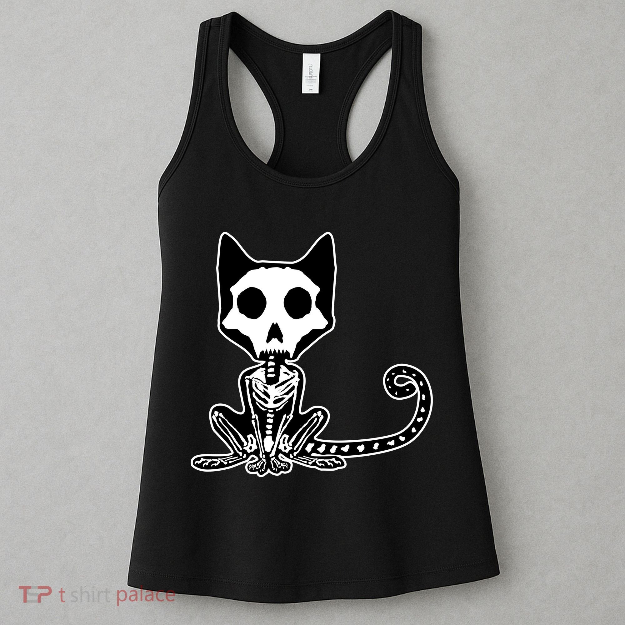 Skeleton X-Ray Cat Day Of The Dead Women's Tank Top
